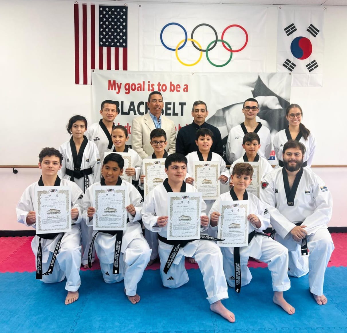 Black Belt Team with Kukkiwon certificates