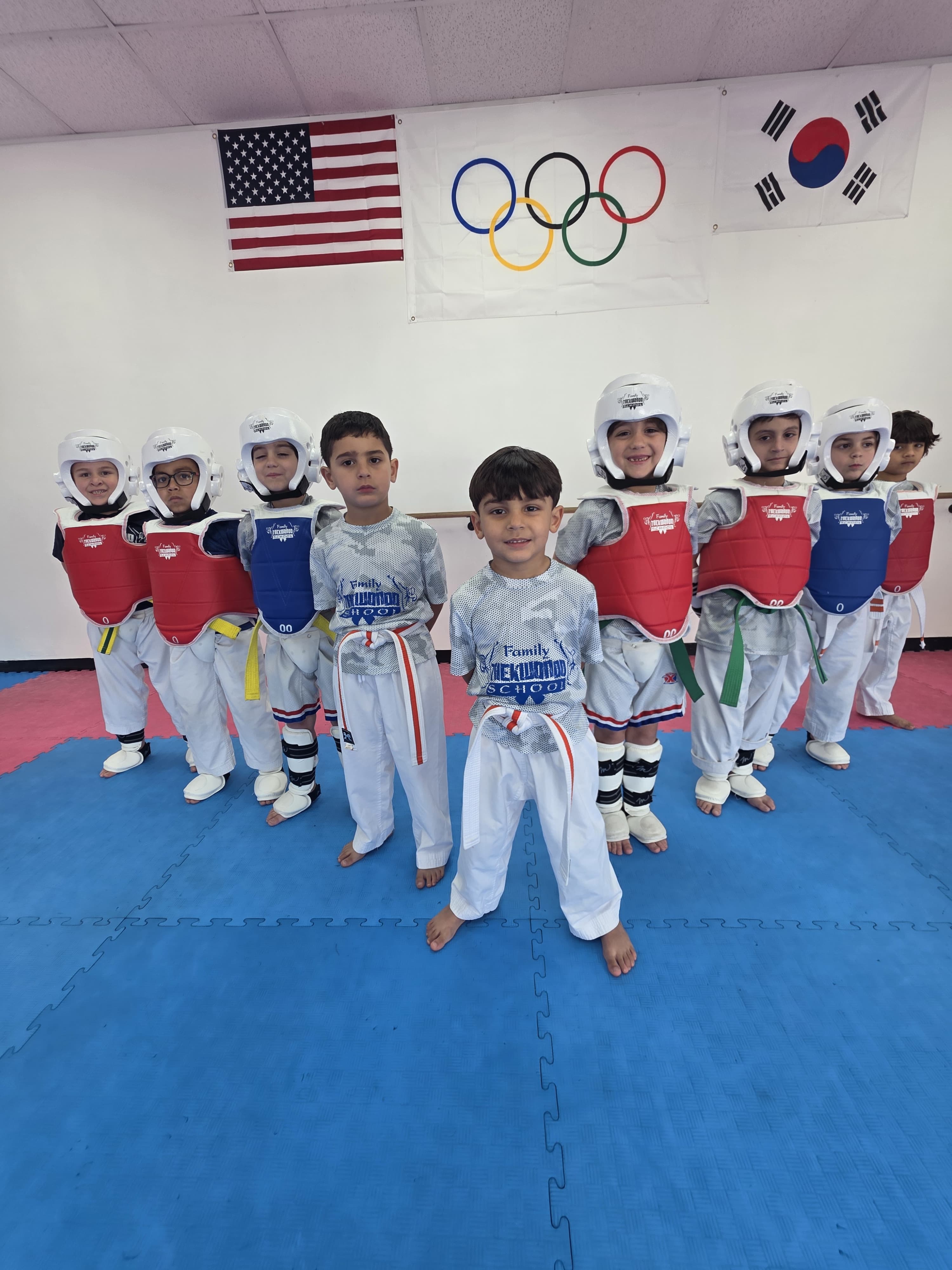 Little Ninjas in full sparring gear
